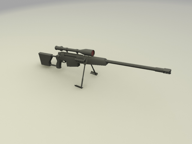 Sniper Rifle 3d And 2d Art Sharecg