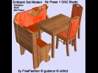 Corner Seat with Table and Chairs
