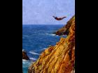 Cliff Diver - Oil Painting