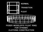 Poser "Pleat-Ring" for Dynamic Cloth Modelers