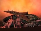 Girls with dragon (NUDITY)