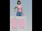 Pink Lace Shirt Pattern for Marvelous Designer
