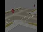 Street Construction Set - T Intersection Add-On