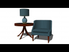 Furniture, Chair, Table & Lamp