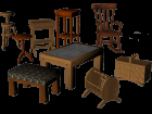 Small pieces of furniture