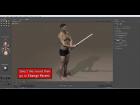 Set up a two handed sword animation in Poser