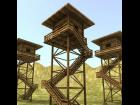 Watch tower made of wood