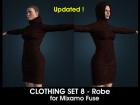 Robe 1 for Mixamo Fuse and Unity3D (Updated !)