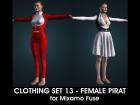 Female Pirat for Mixamo Fuse and Unity3D (Updated)