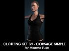Corsage Simple for Mixamo Fuse and Unity3D