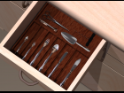 Flatware for fully rigged cabinet for Poser