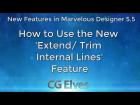 Free Marvelous Designer 5.5 Tutorial: Trim Extend Internal Lines New Features