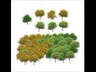 simple trees, transparent background