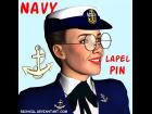 Navy Lapel Pin
