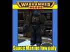 space marine low poly ultramarine warhammer 40k