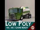 Low-Poly Cartoon Concrete Mixer Truck