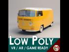 Low-Poly Cartoon VW Transporter Bus