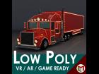 Low Poly Cartoon Christmas Truck