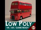 Low Poly Cartoon London Bus