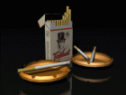 Cigarette Box With Ashtrays