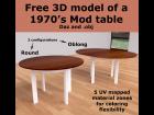 Table, Dining, Early 1970's Mod, V1