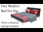 Modern Bed - 22 Material Options