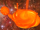 Red Giant Star and Central Accretion Disk
