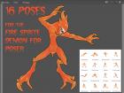 16 poses for the Fire Sprite Demon