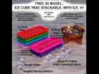Ice Cube Tray, Stackable, With Ice, V1