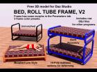 Bed, Roll Tube Frame, V2