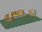 Chairs Garden for 3d Max 9, 3DS and OBJ