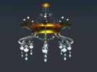 Cristal and Brass Chandelier