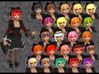 Assorted Colors for Goth Doll Hair Vol 1