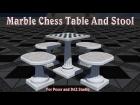 Marble Chess Table And Stool