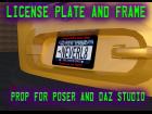 License Plate And Frame