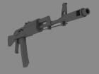AK-74M Soviet army assault riffle low poly model