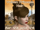 Vulcan Princess Hair for V4 and V3
