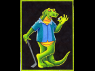 Alligator Golfer