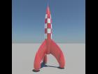 tintin rocket obj model, hires