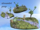 streamlet with plants - poser prop