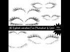 36 Eyelash Brushes For Photoshop, Gimp Or Other
