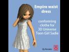Empire waist dress for 3D Universe Toon Girl Sadie
