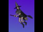 Lil' Witch rides her broom