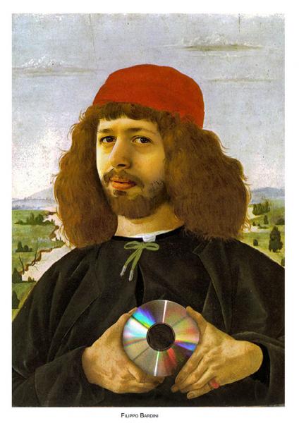 man with cd