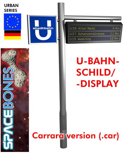 U-Bahn-Schild /-Display (Carrara version)
