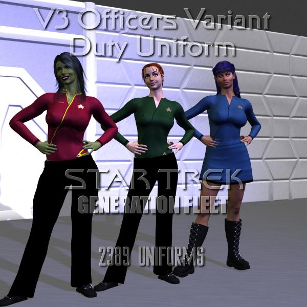 V3 Star Trek GENERATION FLEET Wrap Uniforms