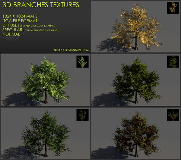 Branches textures pack 03