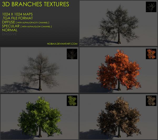 Branches textures pack 04