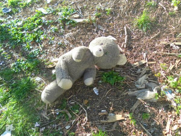 ourson abandonné.Abandoned teddy bear