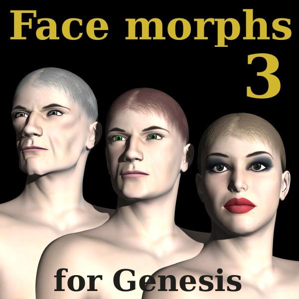 Face morphs for Genesis 3.
